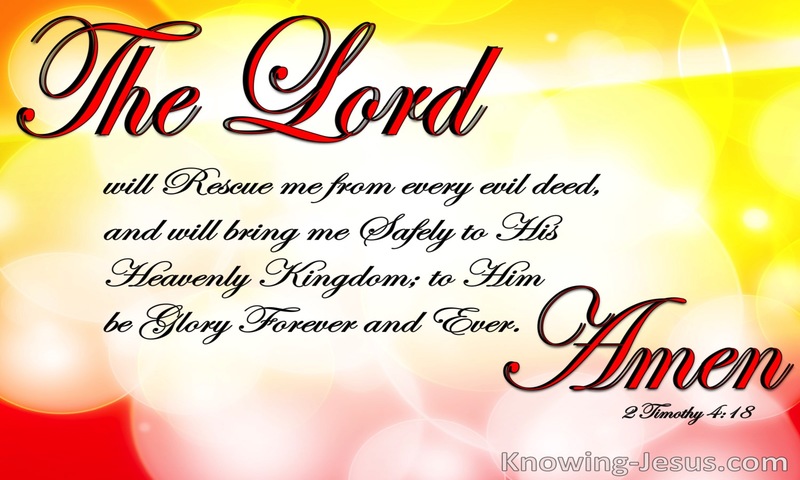 2 Timothy 4:18 The Lord Will Rescue Me (red)